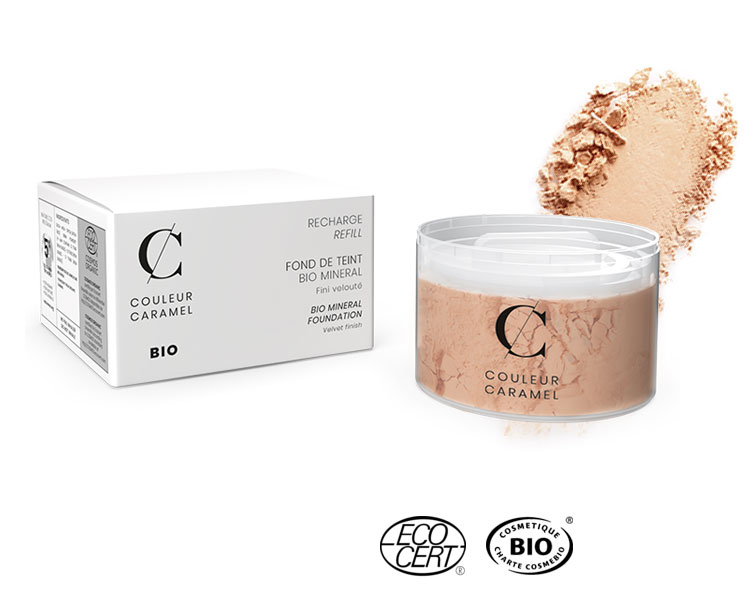 Couleur Caramel - Fond de Teint Minéral BIO - REFILL, 12g