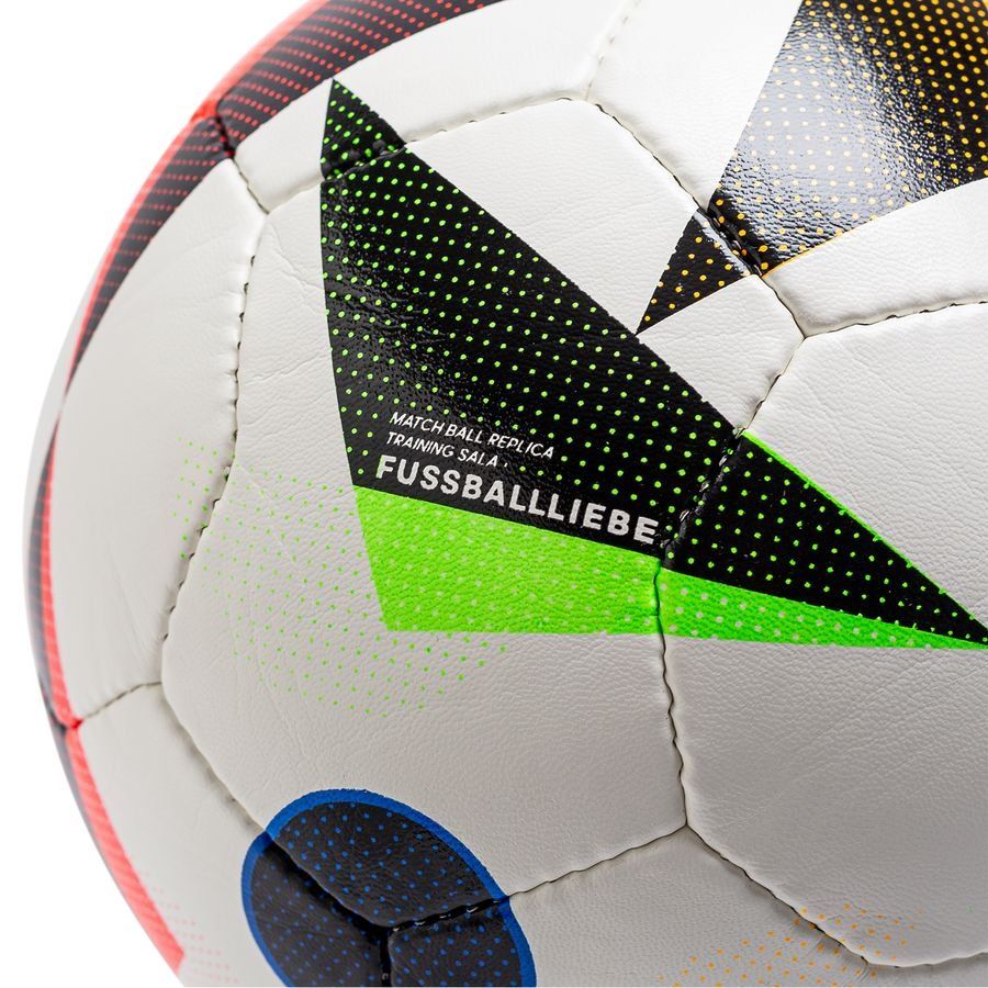 adidas Ballon FUSSBALLLIEBE Training Sala EURO 2024 - Blanc/Noir/Bleu