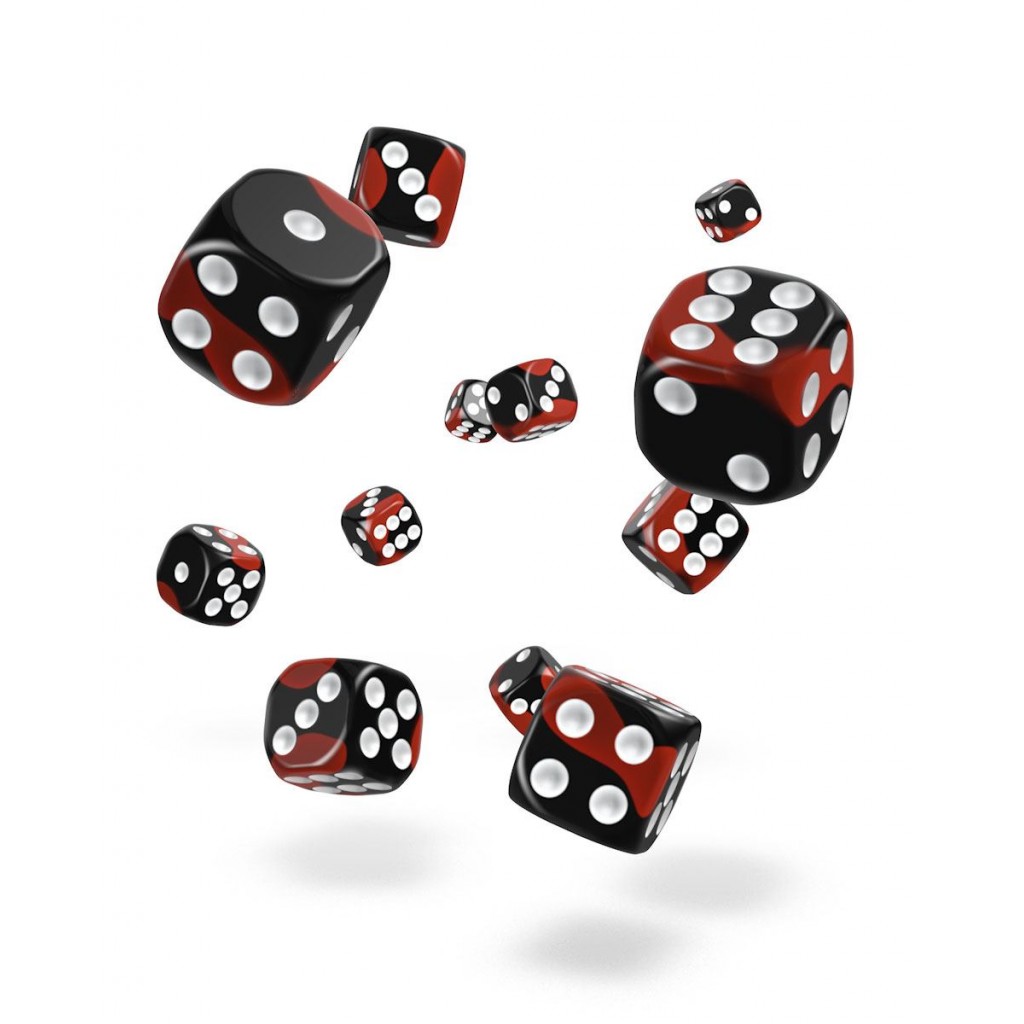Oakie Doakie Dice dés - D6 12 mm Glow in the Dark (36) Lava