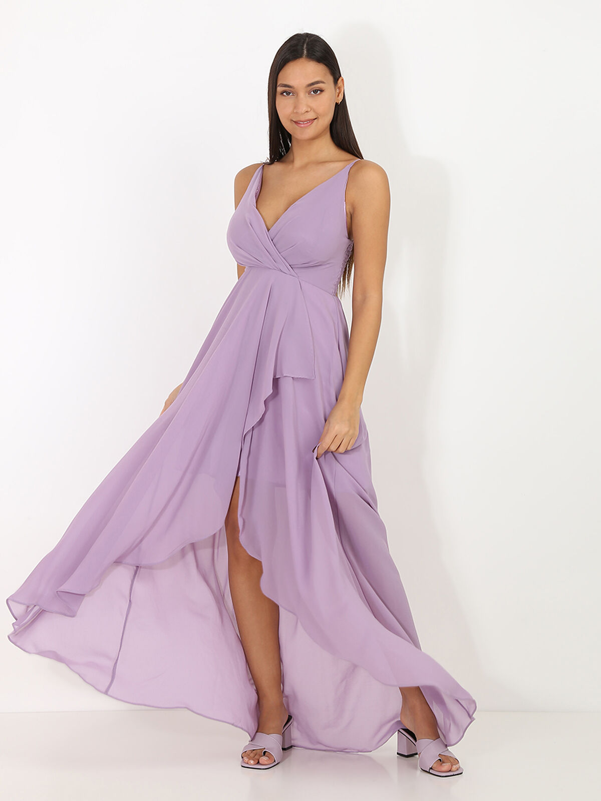 Robe de soirée longue- Violet clair