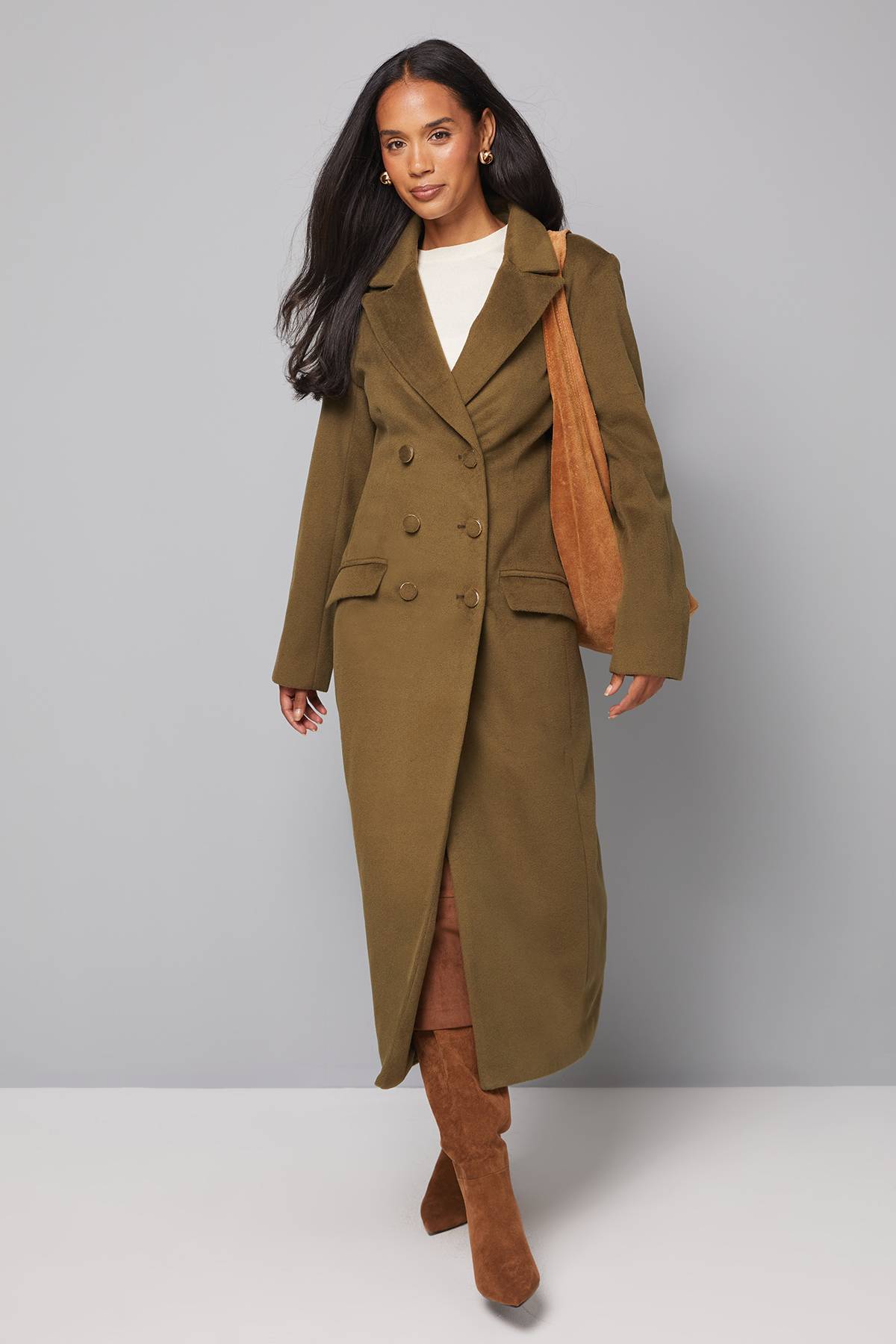 Wallis Manteau à Double Boutonnage avec Détails de Poches