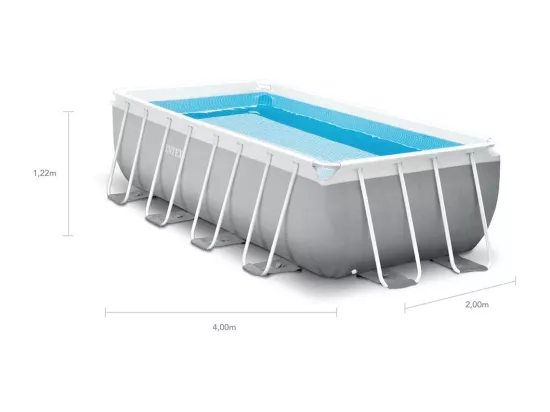Piscine tubulaire Prism Frame rectangulaire 4,00 x 2,00 x 1,22 m - Intex