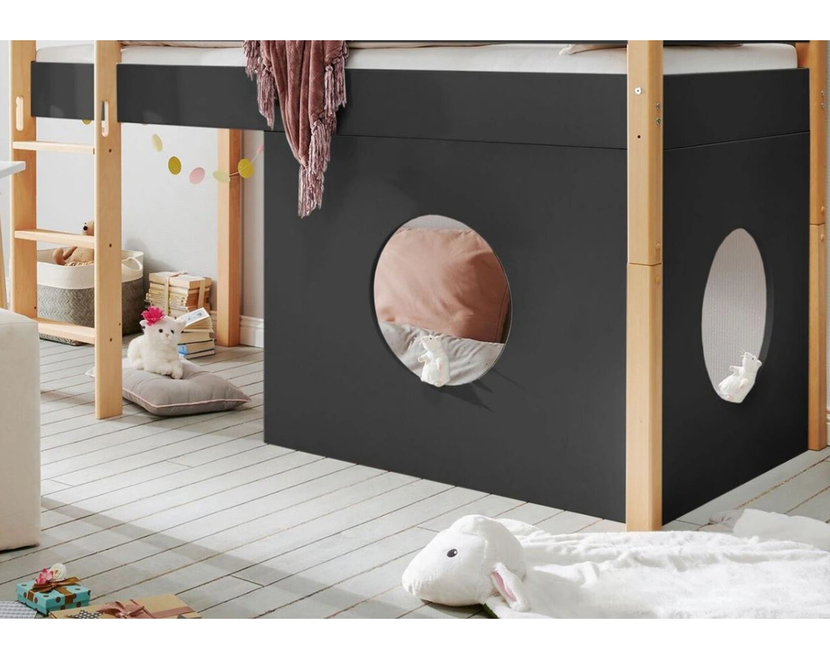 Holz-Deko Element INFANSCOLOR II (Farbe: anthrazit)