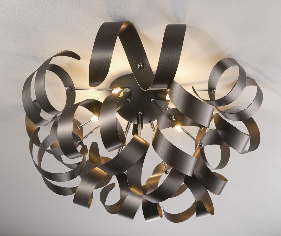 MONDO Retrofit Deckenlampe CURLY VI 60 cm coffee