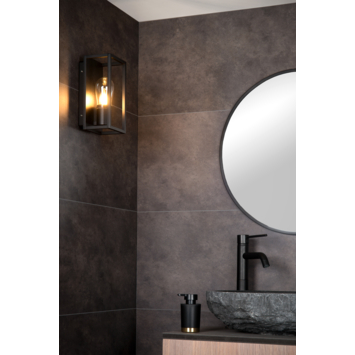 Lucide badkamer wandlamp Carlyn zwart