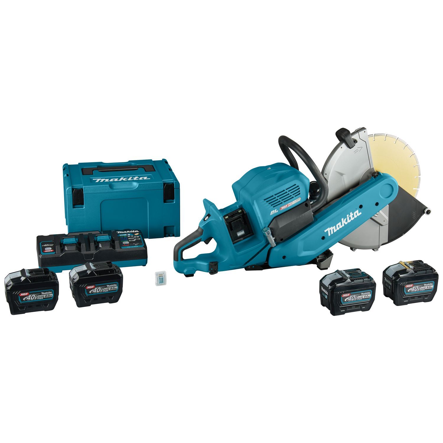 Makita CE002GL402X Accu Doorslijper 355mm 2 x AWS XGT 40V Max 8.0Ah (4st.)