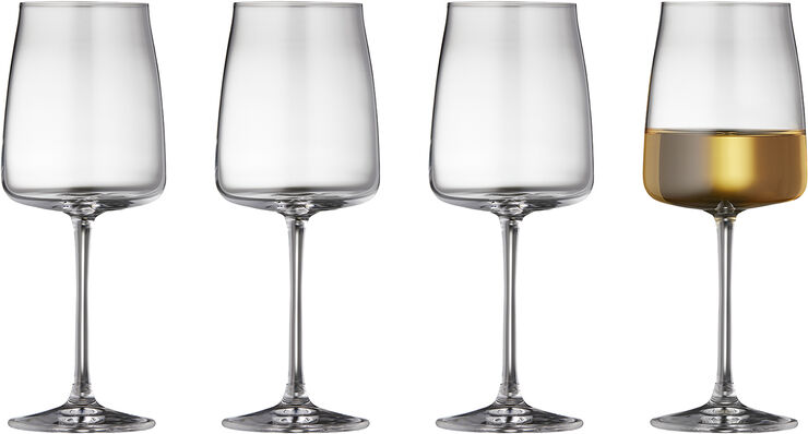 Lyngby Glas Hvidvinsglas Zero 43 cl 4 stk. Clear