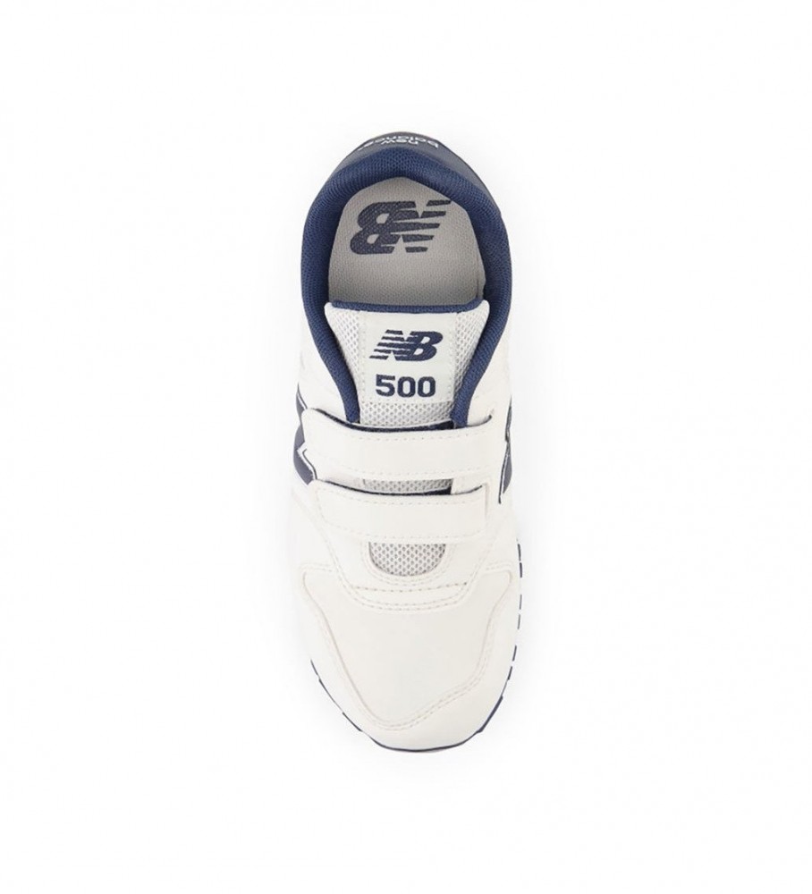 Tênis New Balance 500 com fecho de velcro, branco