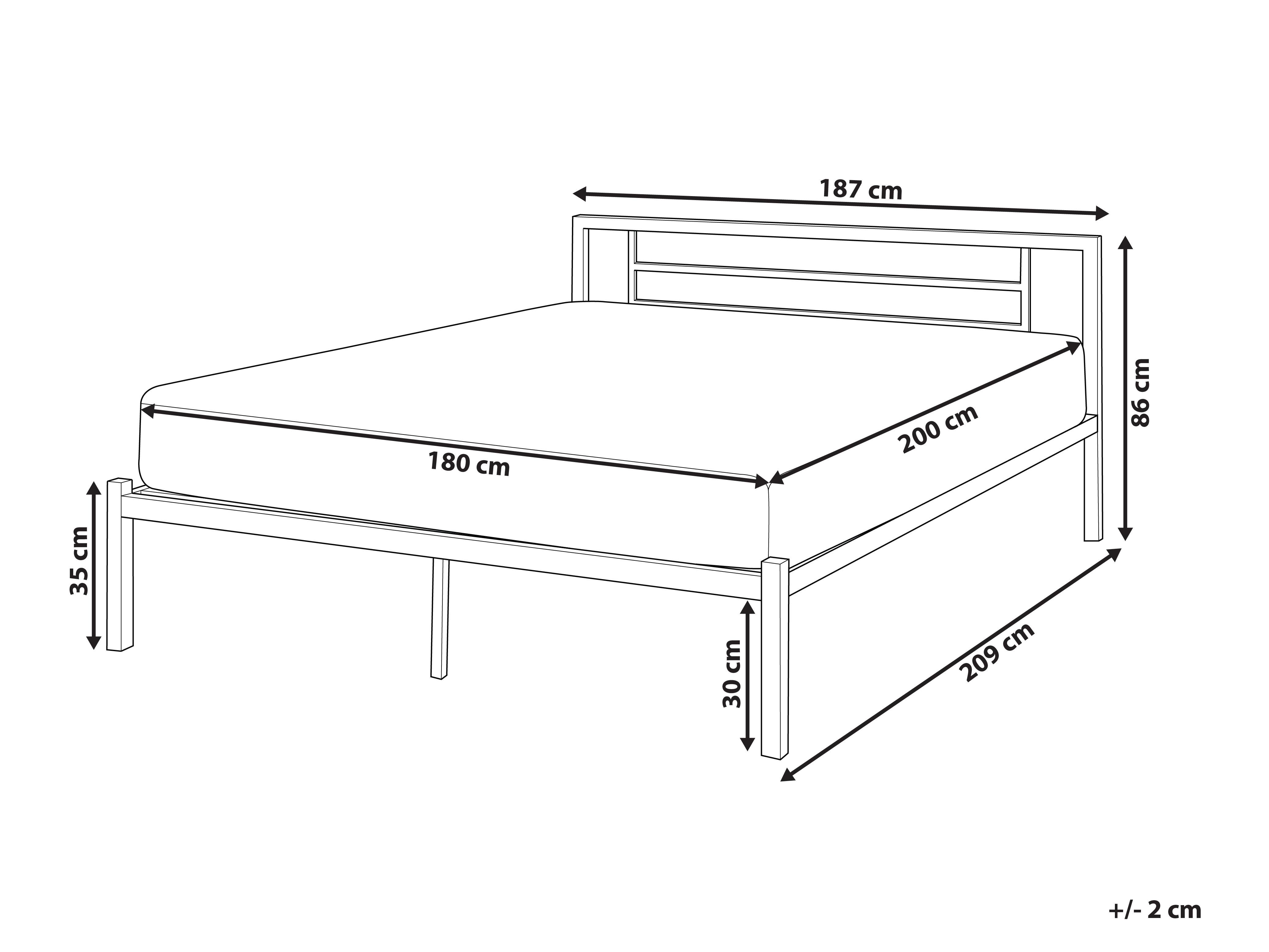 Bed Metaal CUSSET 180 x 200 cm Zwart
