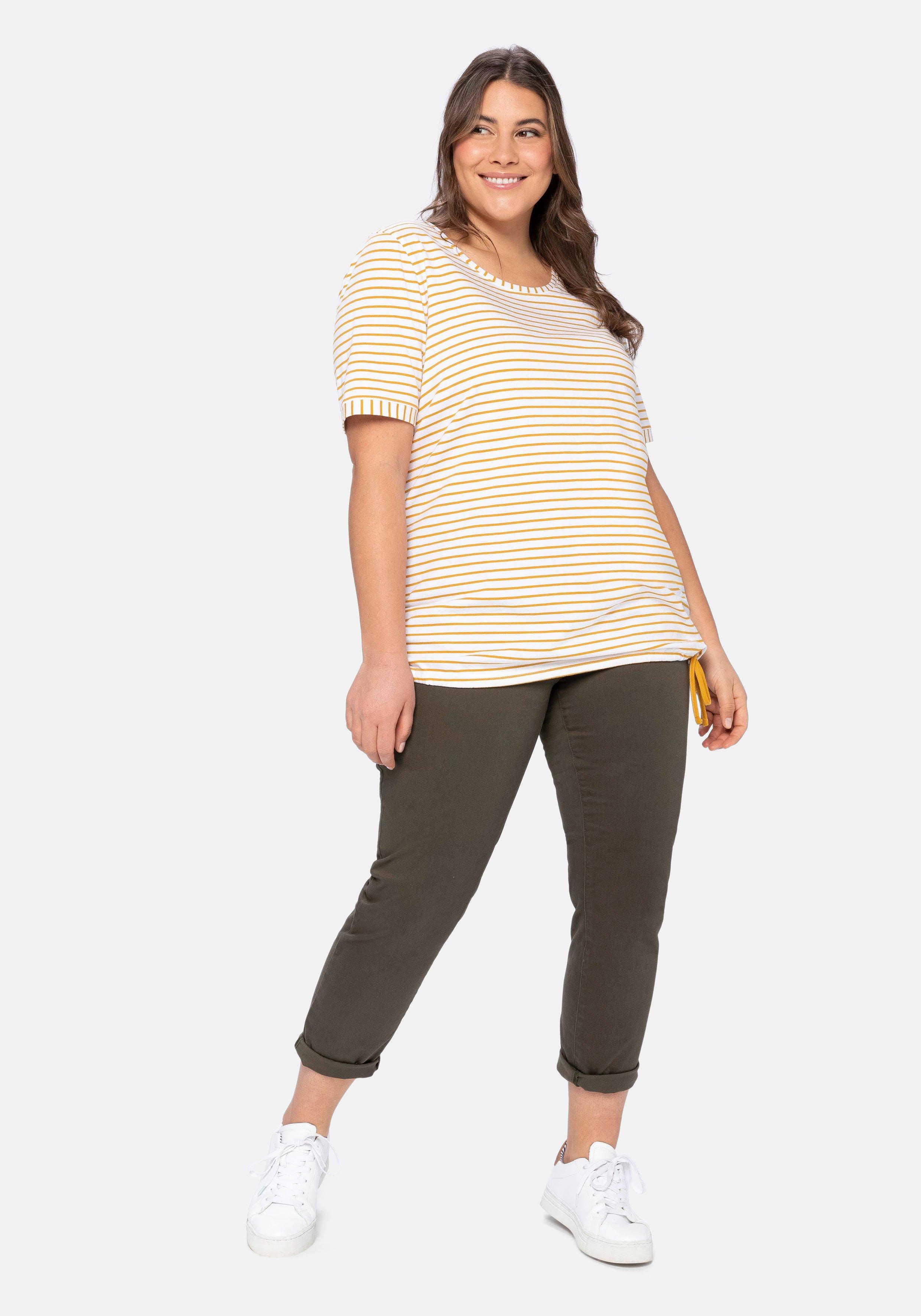 Schmale Stretchhose in Twill-Qualität
