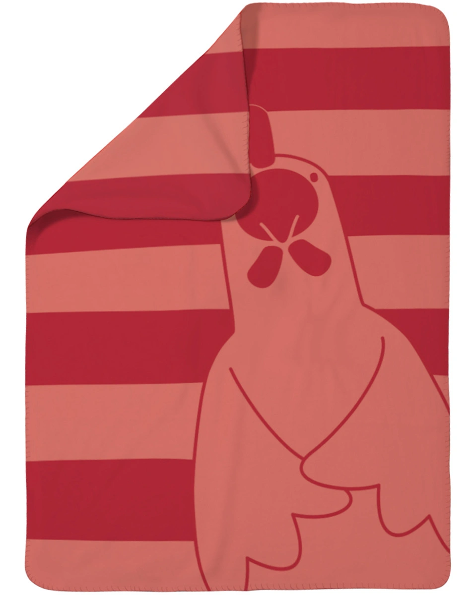 Kuscheldecke HUHN (100x140) in rot