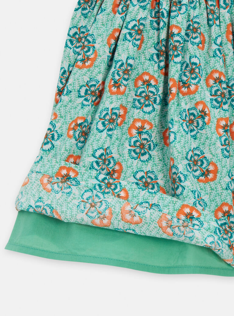 Robe vert menthe à imprimé fleuri pour bébé fille