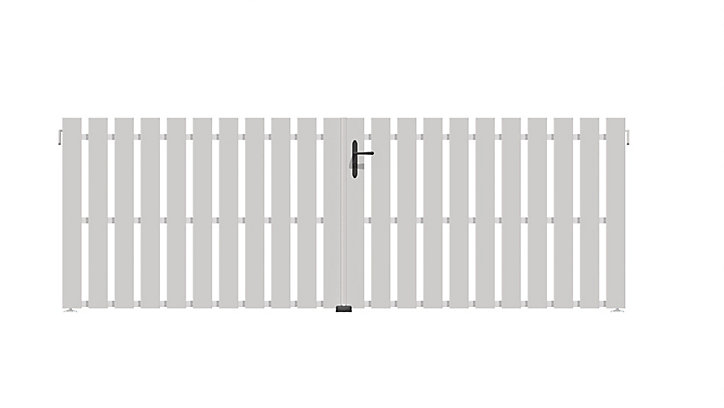 Portail Jardimat pvc Arènes blanc 9016 - 300 x h.140 cm