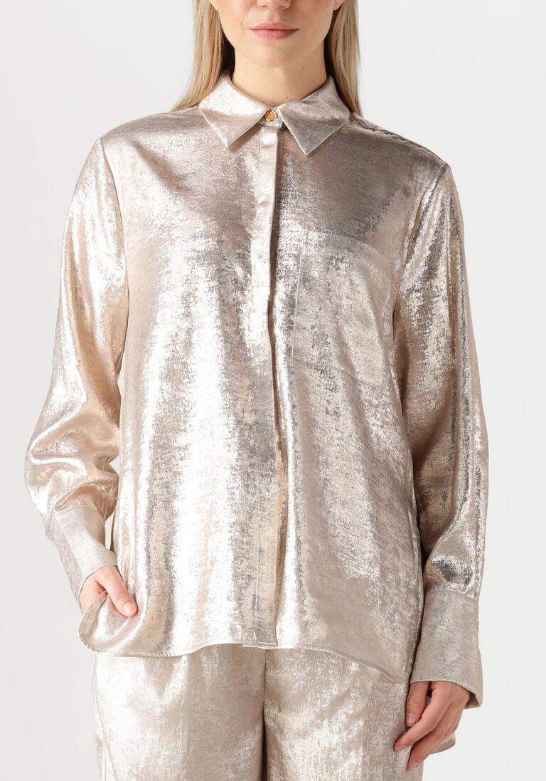 gouden dante6 blouses cathin metallic long shirt
