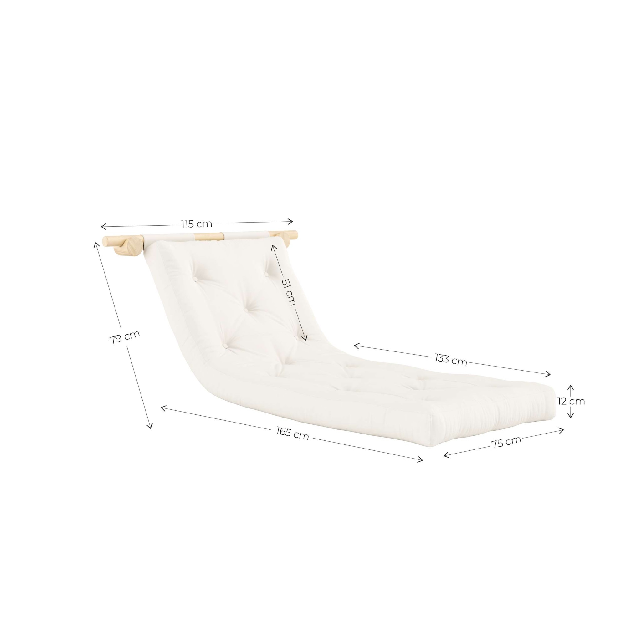 Karup Design Schlafsofa »Hooked Sofa Bed / Sleeper Chair – Sitz- oder Schlafplatz, platzsparend« Futonmatratze inkl. Halterungsset aus FSC®-zertifiziertem Massivholz
