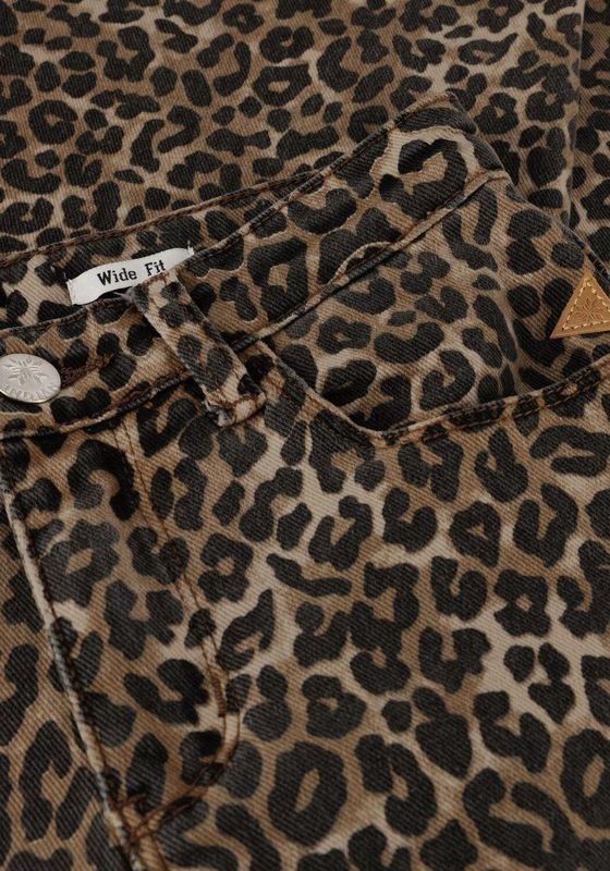 Indian Blue Jeans - Wide Fit Leopard - Broek - Bruin