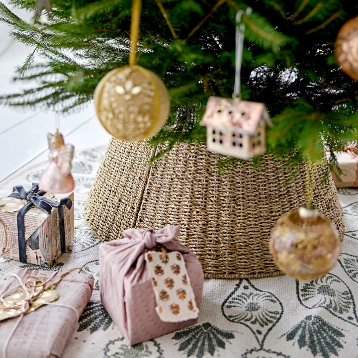 Bloomingville - Marian Weihnachtsbaumteppich, Ø 110 cm, grün