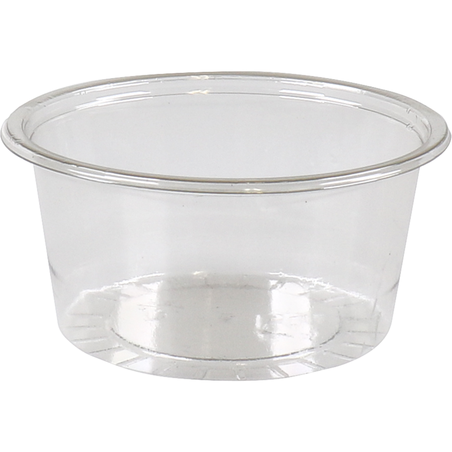 Cup, gerecycled PET, 100ml, Ø 75mm, transparant