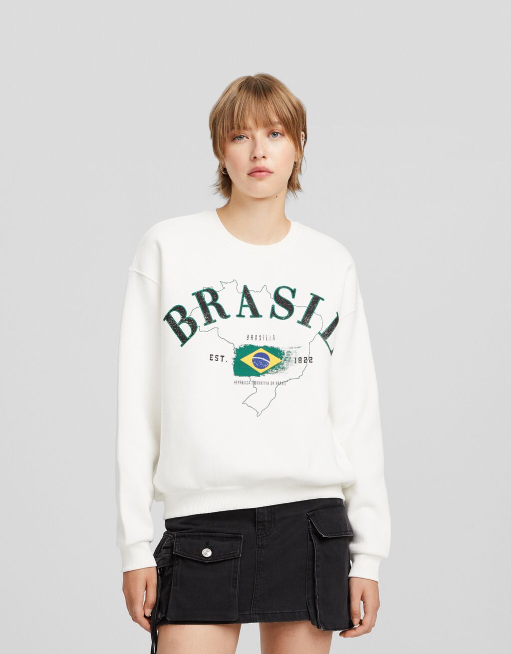 Moletom estampado oversized
