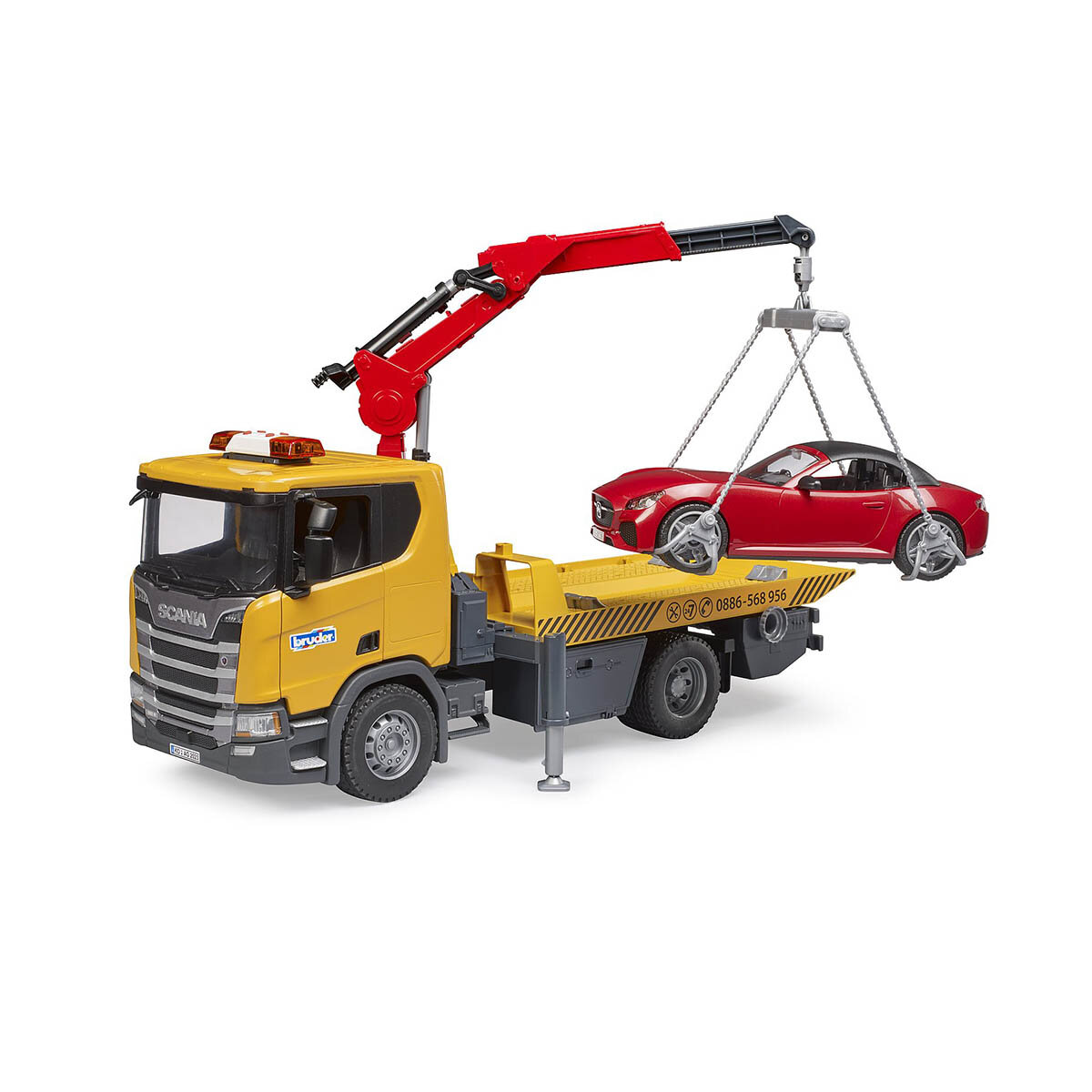 BRUDER Spielwaren GmbH + Co. KG Bruder 03552 Scania Super 560R Abschlepp LKW. L+S Modul + BRUDER Roadster