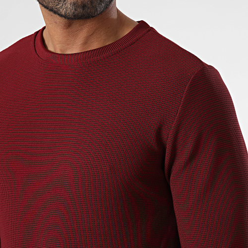 Ensemble Sweat Crewneck Et Pantalon Cargo Bordeaux