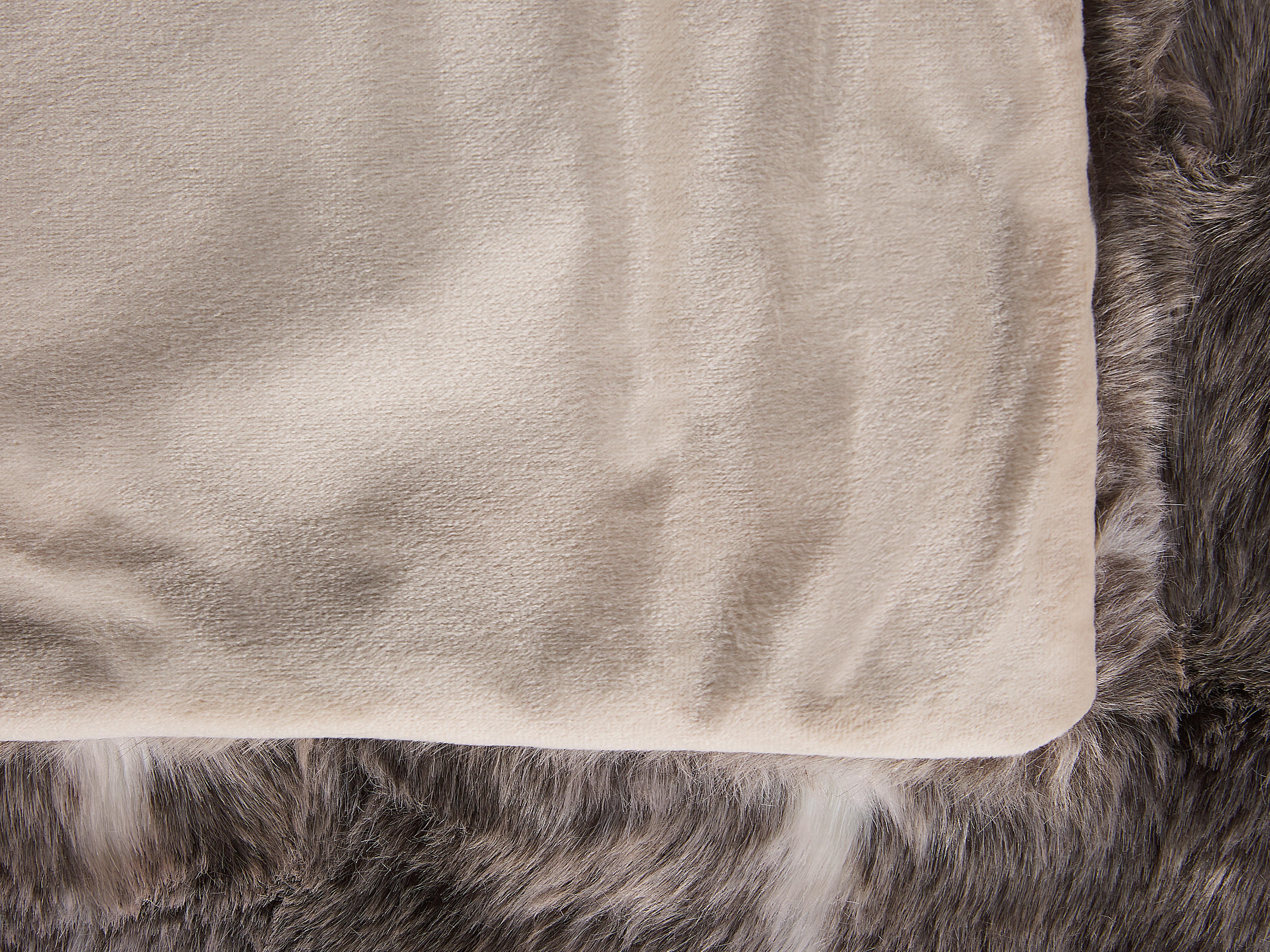 Plaid TADDART Stof 180 x 220 cm Bruin