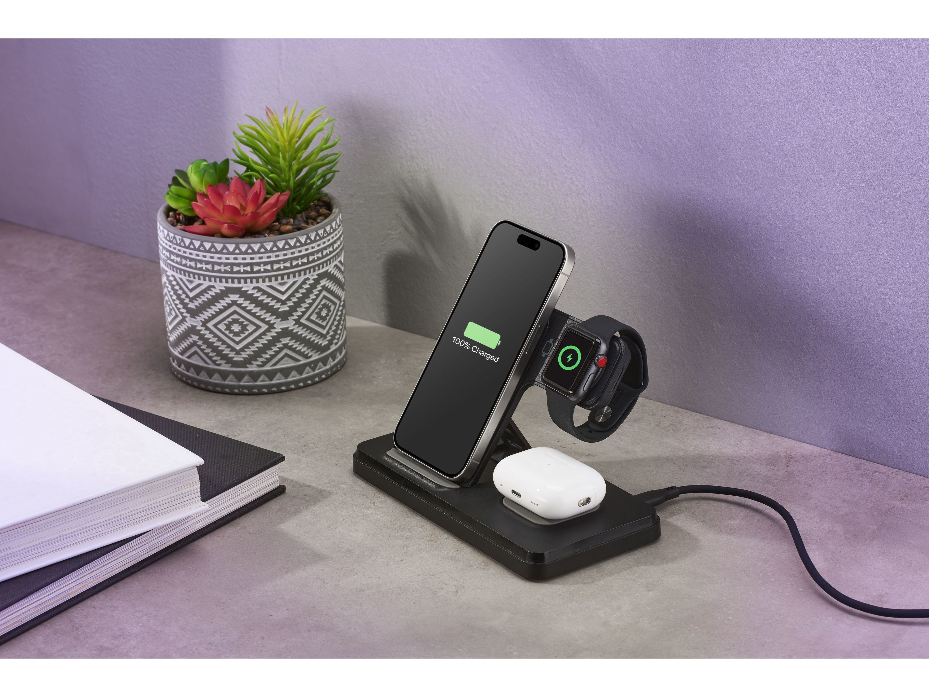 CARREGADOR WIRELESS CELLULARLINE 3EM1