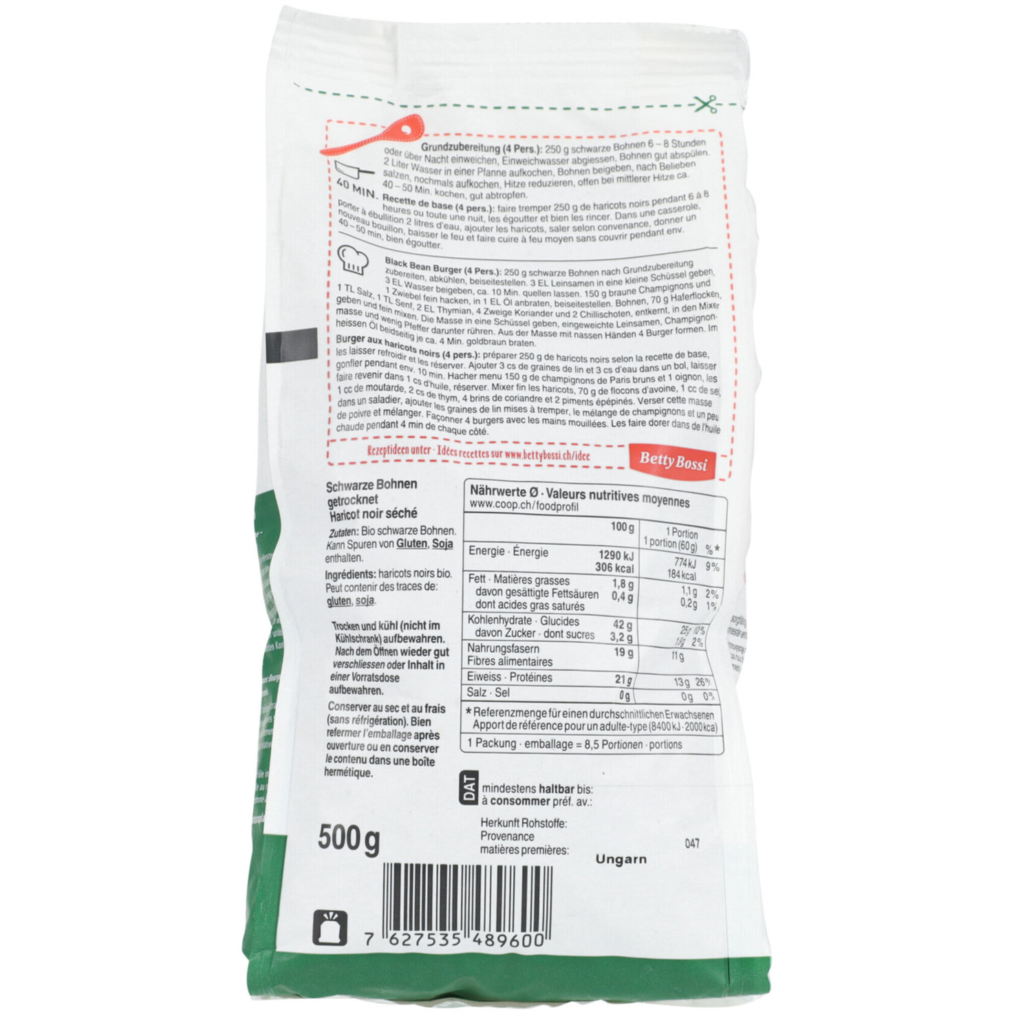 Naturaplan Bio Schwarze Bohnen getrocknet