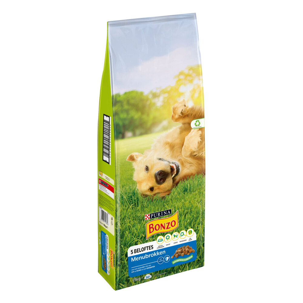 Bonzo Droogvoer Adult Menubrokken Kip15 kg