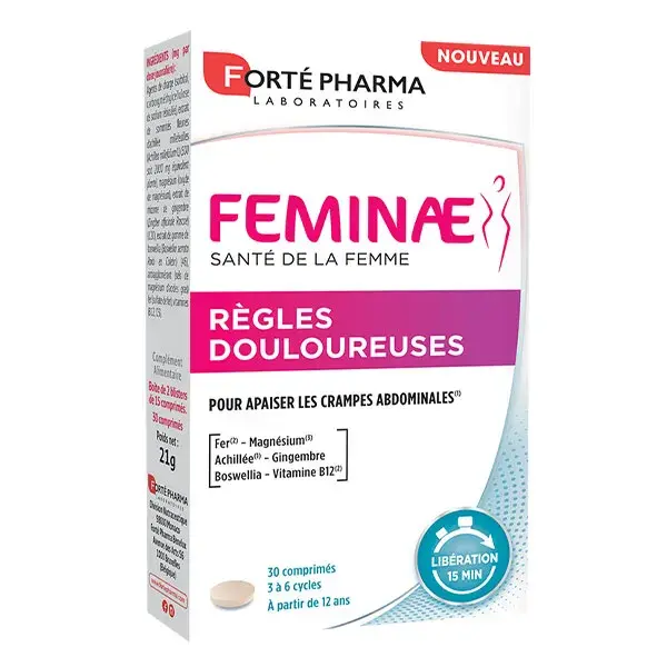 Forté Pharma Feminae Cólicas Menstruais Ciclo Menstrual Mil-folhas 30 comprimidos