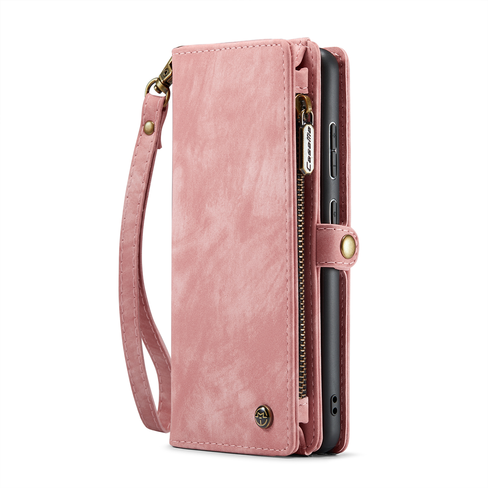 Samsung Galaxy S24 FE 2in1 Leder Tasche   Magnet Hardcase Karten Etui - Rosa