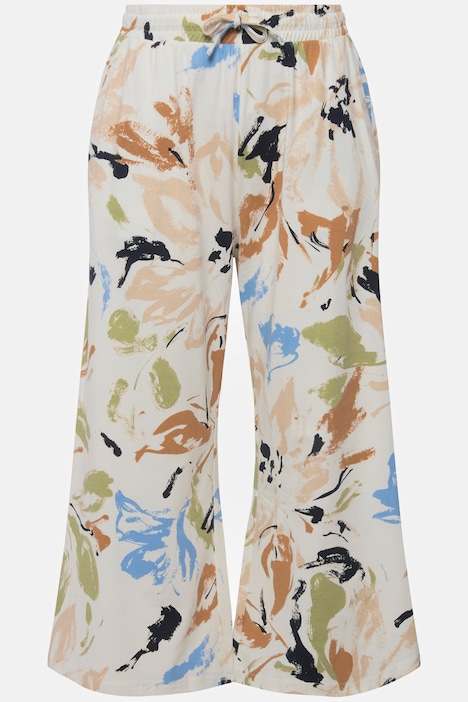 Jersey-Culotte, weites Bein, Elastikbund, Biobaumwolle