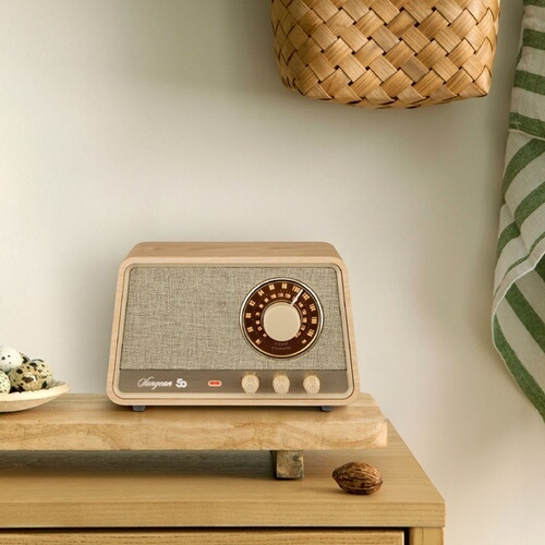Radio Sangean WR-101 AM FM Bluetooth AUX Chêne Blanc