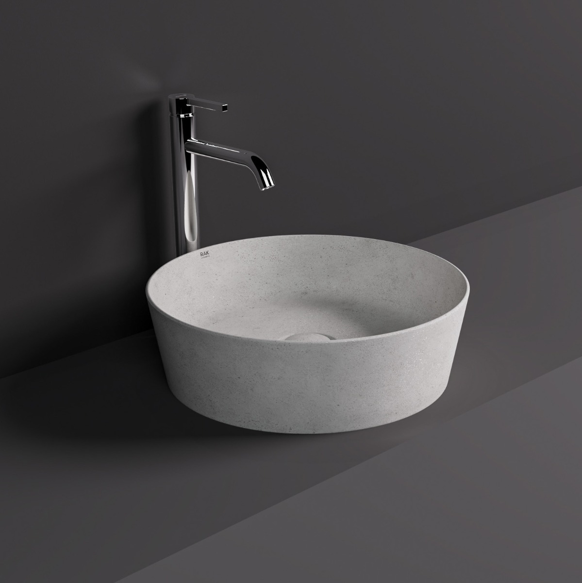 Rak Skin ronde waskom 42cm wit beton