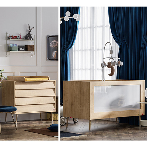 Chambre DUO Lit 70x140 Commode BOSQUE NEW Bois - VOX