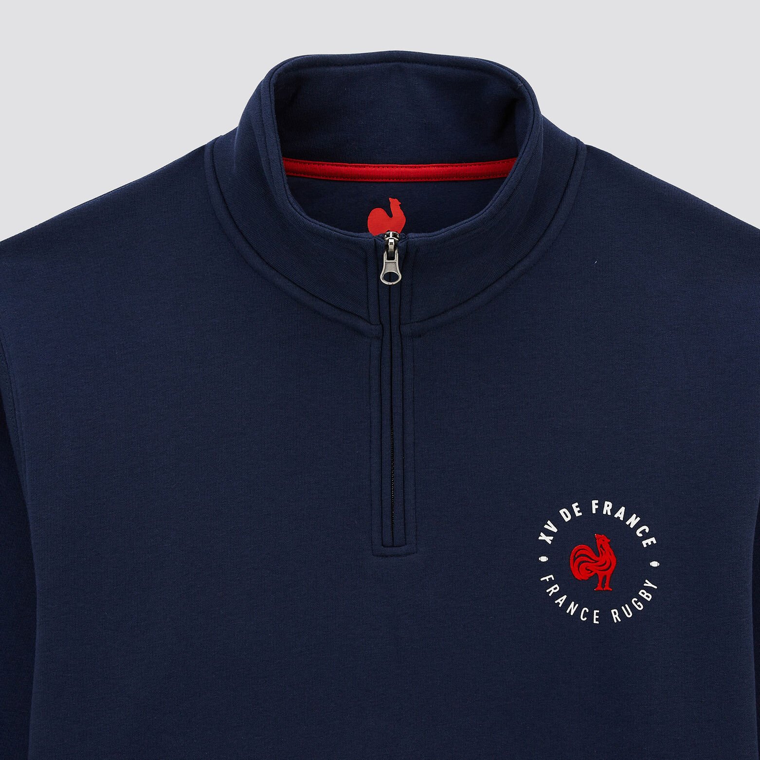 Sweat zip licence France rugby Bleu foncé