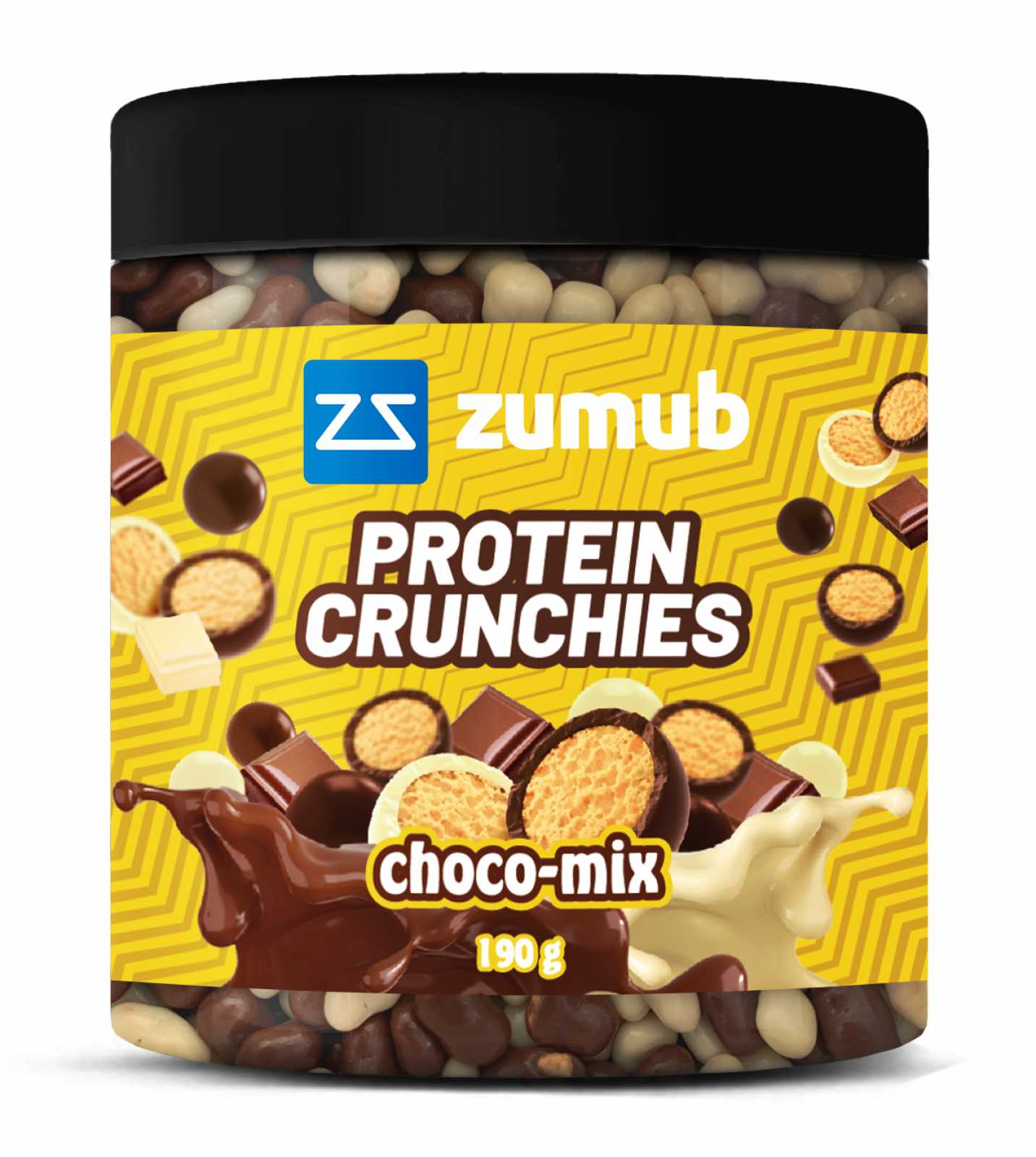 Zumub Protein Crunchies Chocolate Amargo 190 gramas