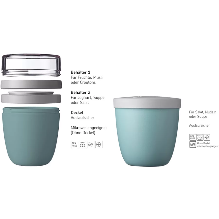 Mepal Lunchpot Switch Ellipse 500 ml (+ 200 ml) weiß