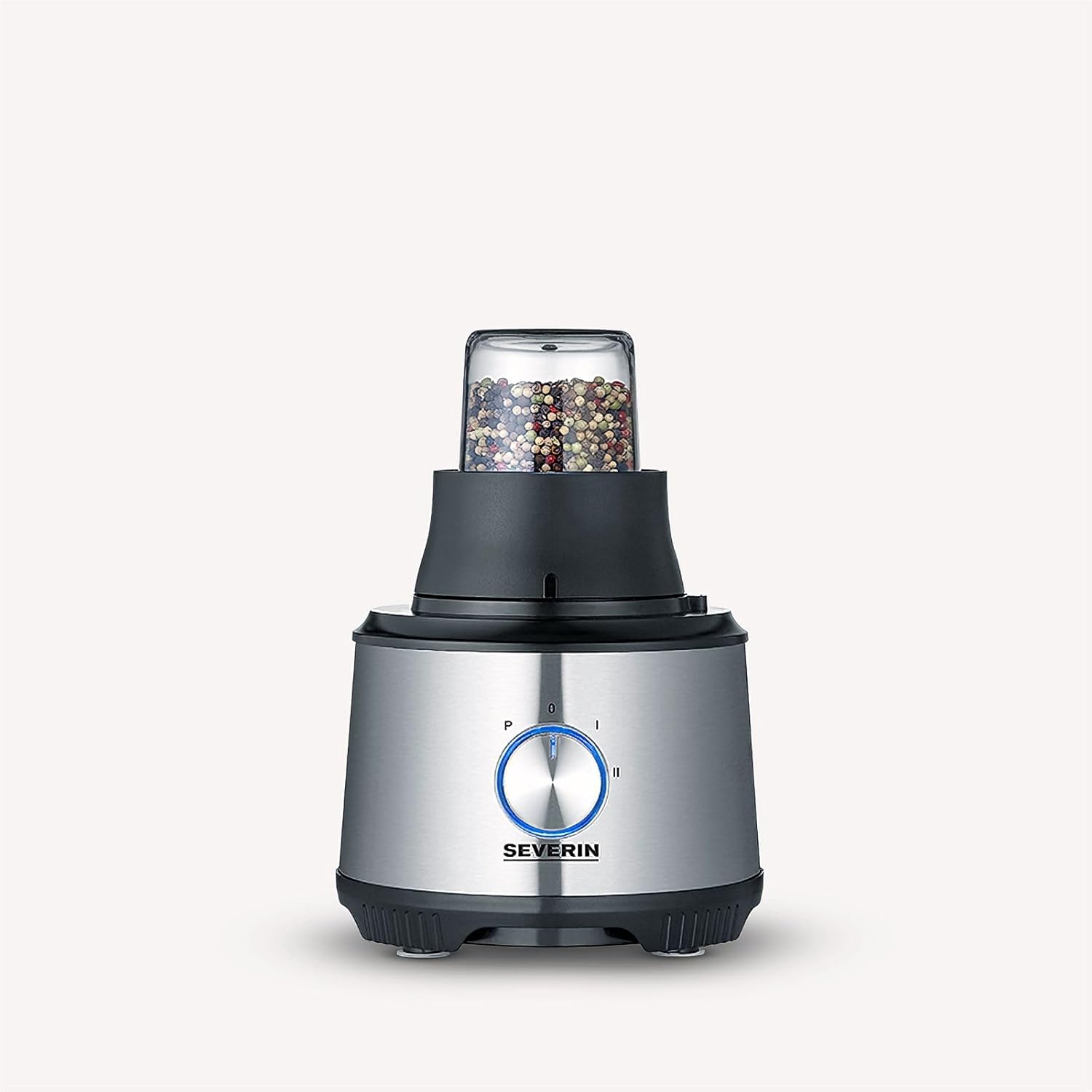 SEVERIN Robot de cuisine avec balance intégrée, robot ptissier pour 3 kg de pte ou 5,5 L, robot ménager robuste avec crochet à pétrir, batteur plat et fouet, 1 000 W, noir, KM 3898