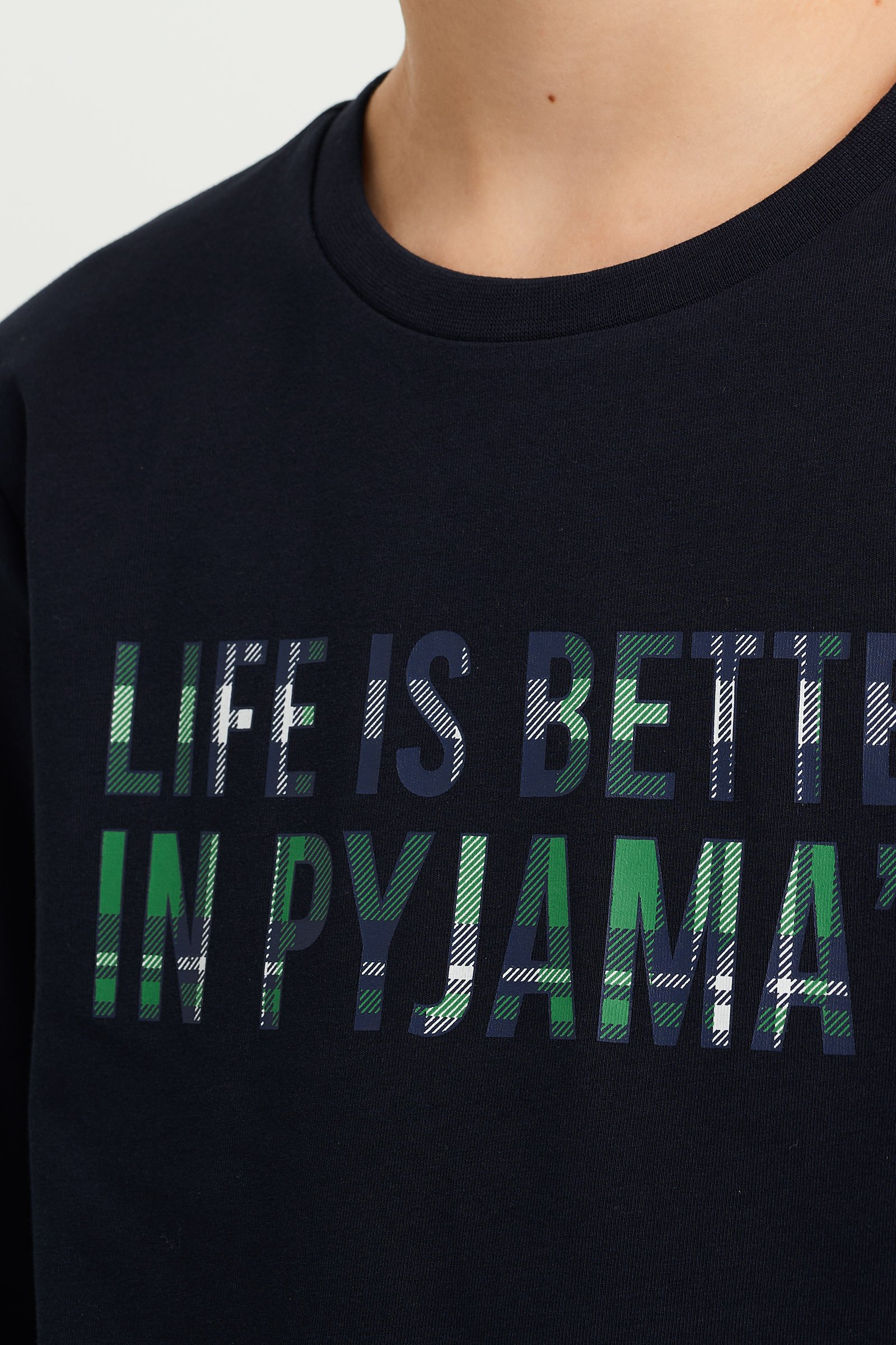 Jongens pyjamaset met dessin WE Fashion Donkerblauw