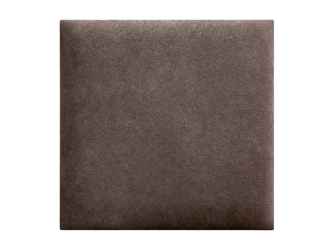DHOME Lot de 6 Panneaux Rembourrés en Tissu Aqualine Autocollants pour Mur Acoustiques Absorbants Protection contre (Marron chocolat, 50x50cm, x6)