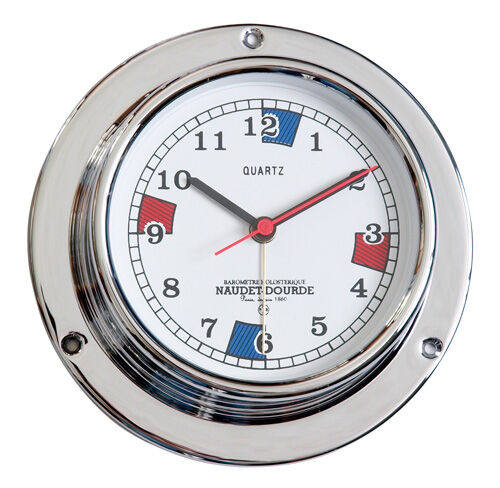 NAUDET - PENDULE CHIFF ARABES CHROME 2/10PACC