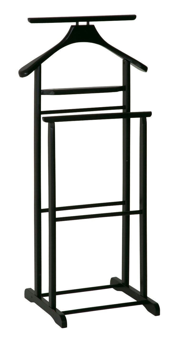 Herrendiener FUNNY 47 x 102 x 36 cm Massivholz schwarz