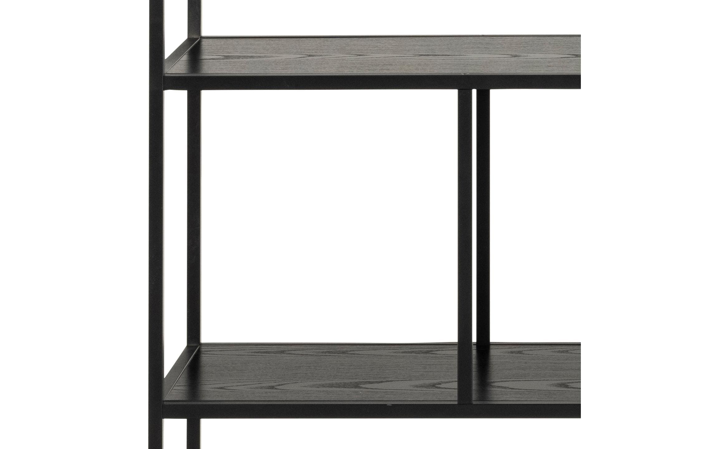 Regal Seaford 135 x 35 x 150 cm, Schwarz<br>Bücherregal