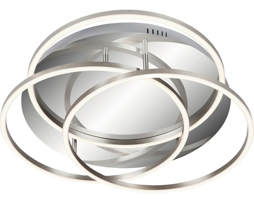 LED plafondlamp, dimbaar, 60W, 4800 lm, 3000 K, Ø 54,6 cm, chroom/aluminium