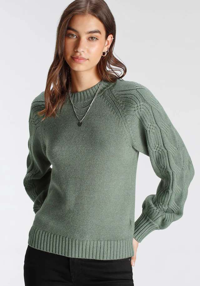 Tamaris Strickpullover , mit Rundhals-Ausschnitt und Zopfmuster