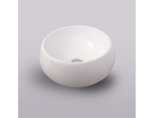 CERAZUL - Vasque à poser céramique blanc ronde ø40*h15,5cm, bowl céraz...