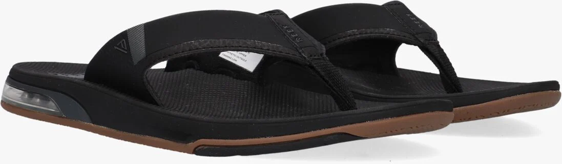 REEF zwarte reef teenslippers fanning