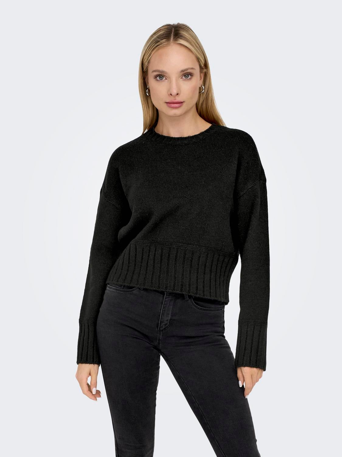 ONLALLIE Strickpullover Black