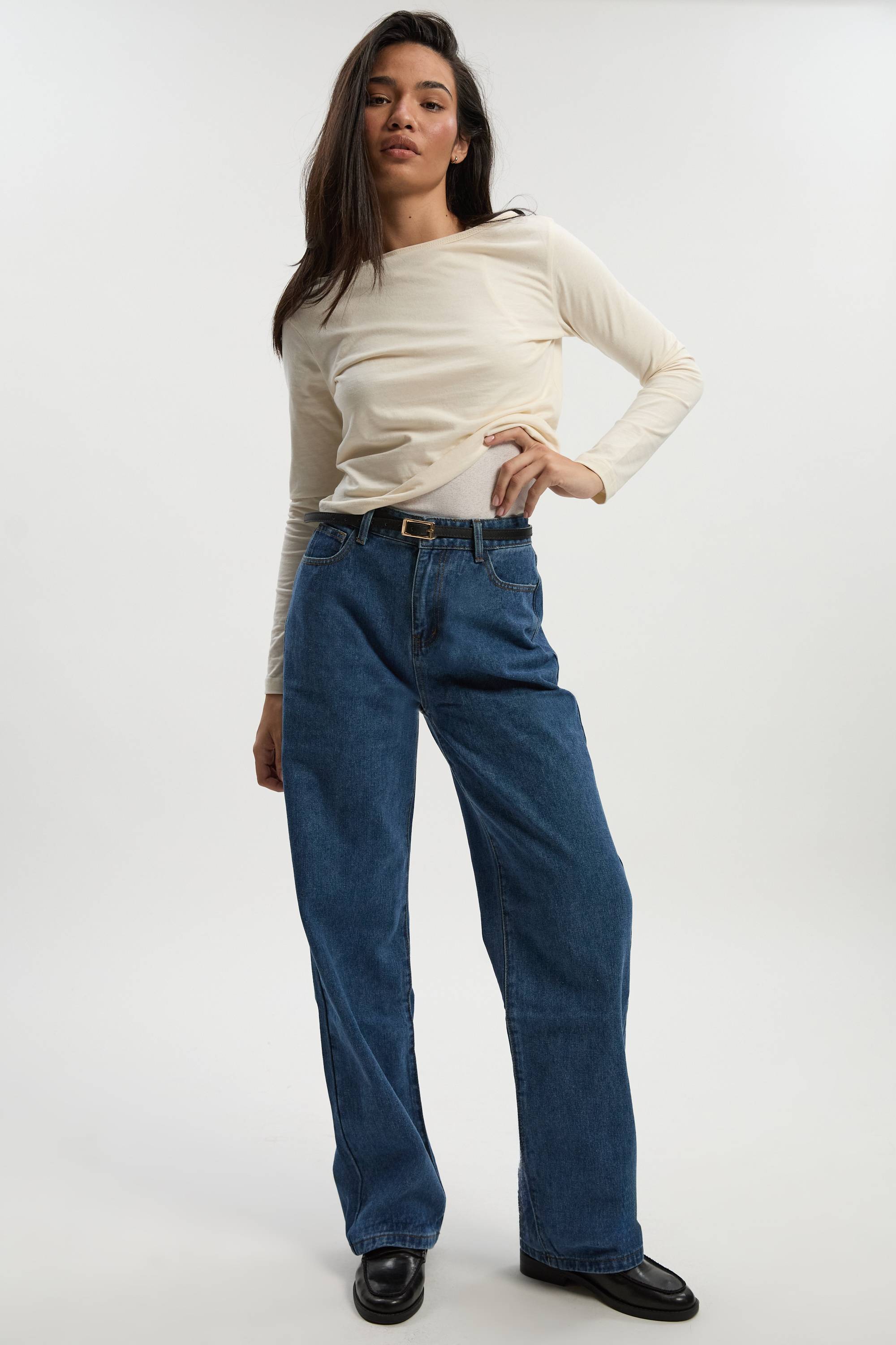 boohoo Boohoo Basics Jeans Boyfriend taille haute
